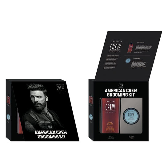 American Crew Grooming Kit - Daily Shampoo 250ml and Fiber 85g